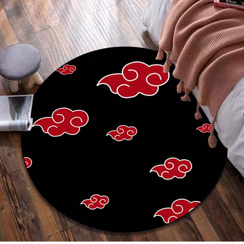 Naruto Circular Rug Office Decorative Carpet For Living Room Bedroom Door Mat Floor Carpet Computer Chair Area Rug