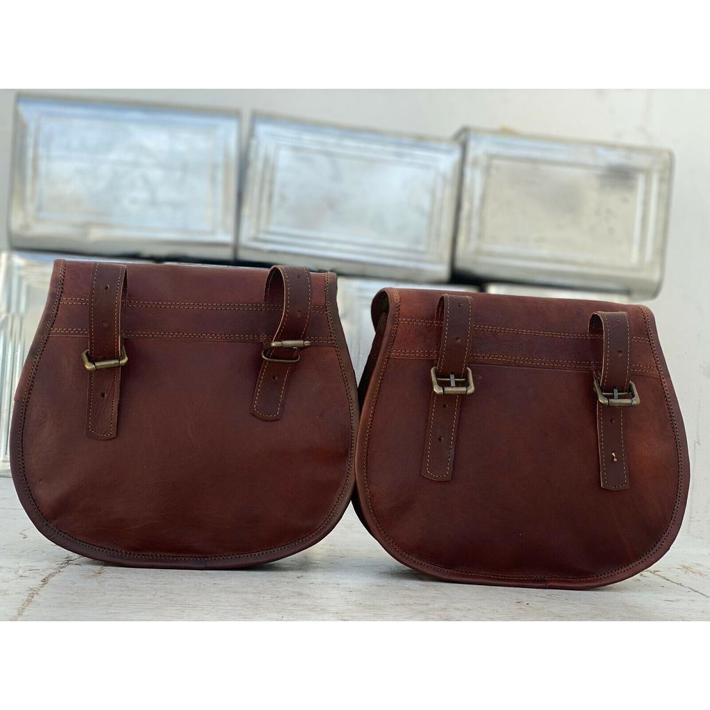 Настоящие 1 пара 2 сумки кожаная мотоциклетная седельная сумка боковая сумка сумки на корзины