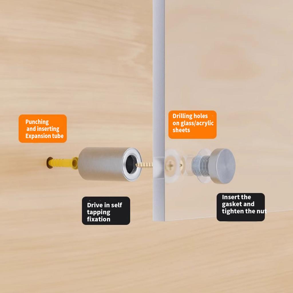 4 шт. Декоративные прочные крепежные винты из нержавеющей стали для зеркала в ванной комнате для надежной и стильной установки