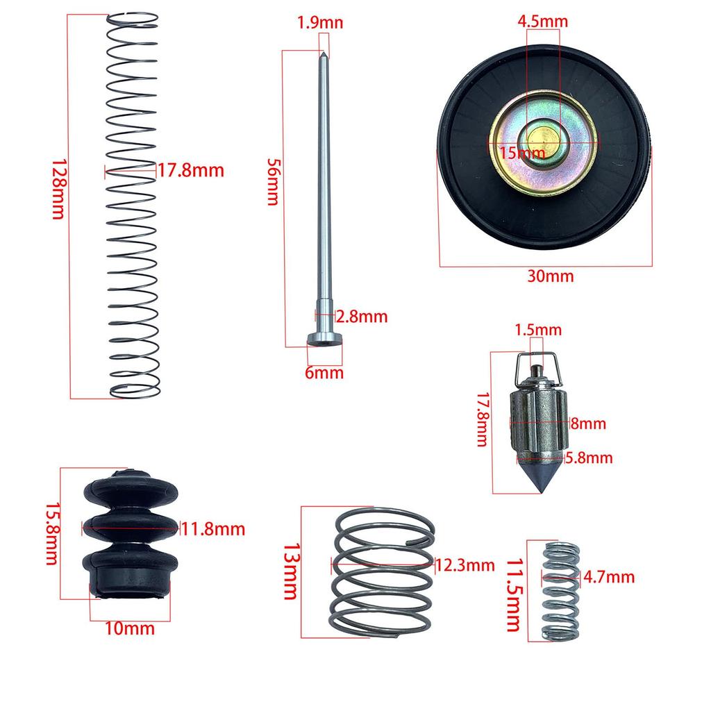 LandTank Carburetor Repair Kit for Harley CV40 27421-99C CV Carburetor Kit with Float and Vacuum Diaphragm