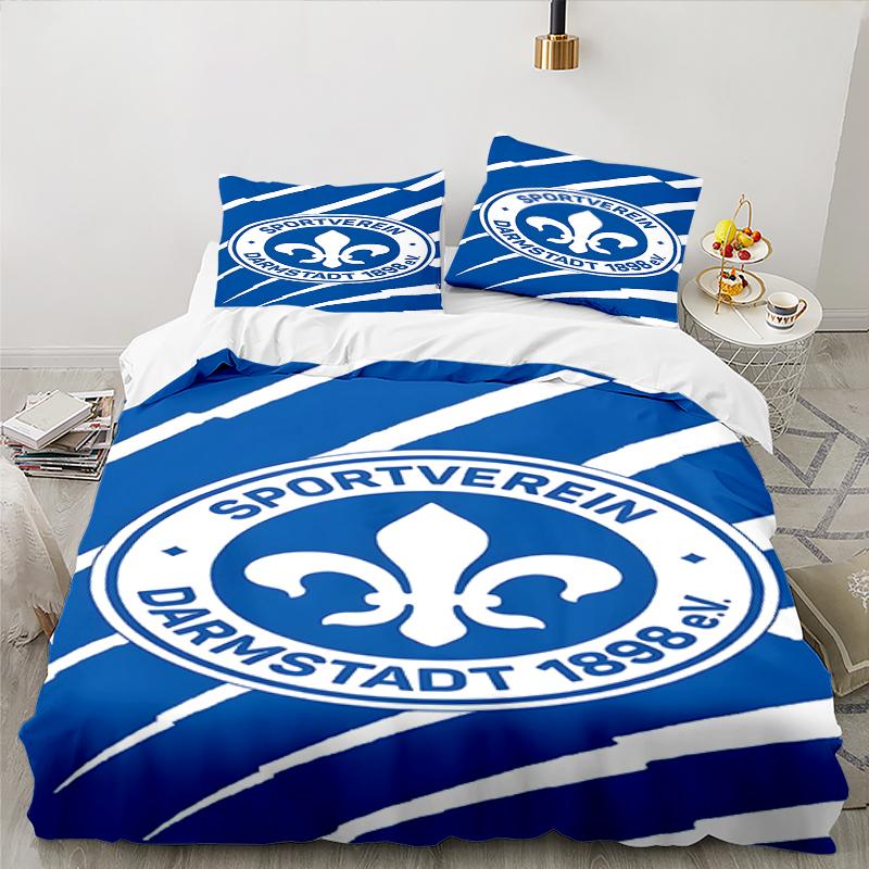 3PCS Sport Club Darm-stadt Bedding set,Ideal for1pc Duvet Cover And 2pcs Pillowcases Perfect for Christmas gift,Ideal for Bedroom, Dormitory