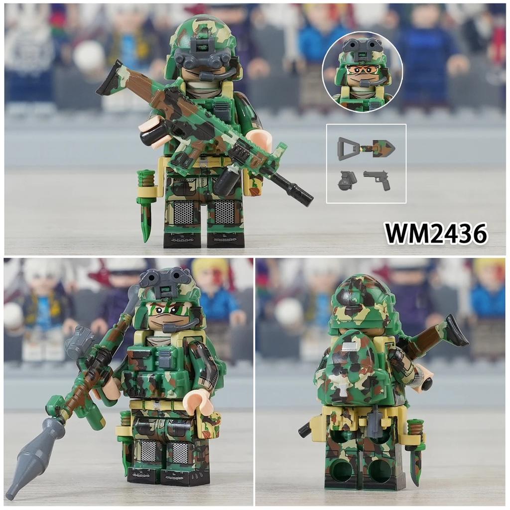 Военные конструкторы спецназа с минифигурками и камуфляжными расцветками