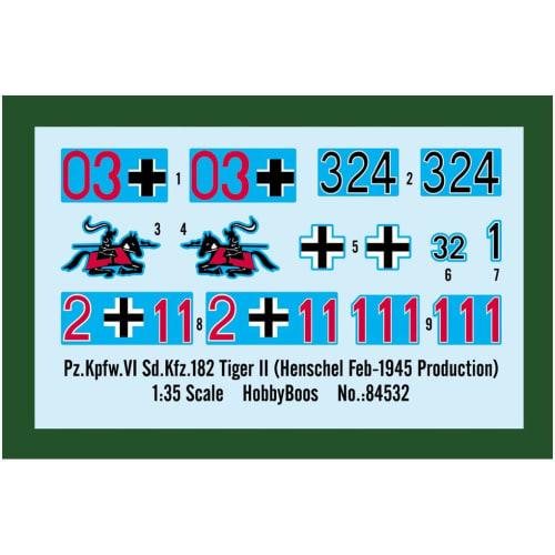 Hobby Boss 1/35 Fighting Vehicle Series German King Tiger Heavy Tank (Henschel Turret) Late Model Plastic Model 84532