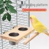 Кормушка и поилка для птиц из нержавеющей стали с деревянной платформой для майны, волнистого попугайчика, кореллы и неразлучника