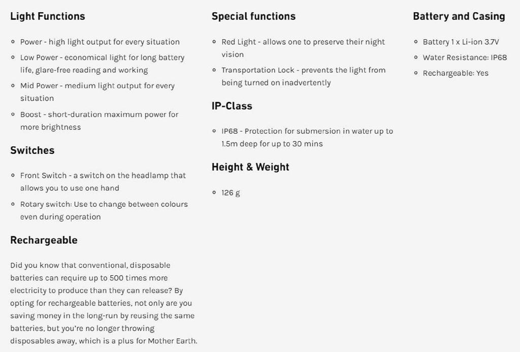 Ledlenser Налобный фонарь HF6R Core 800 люмен IP68 126 г перезаряжаемый красный (4340)