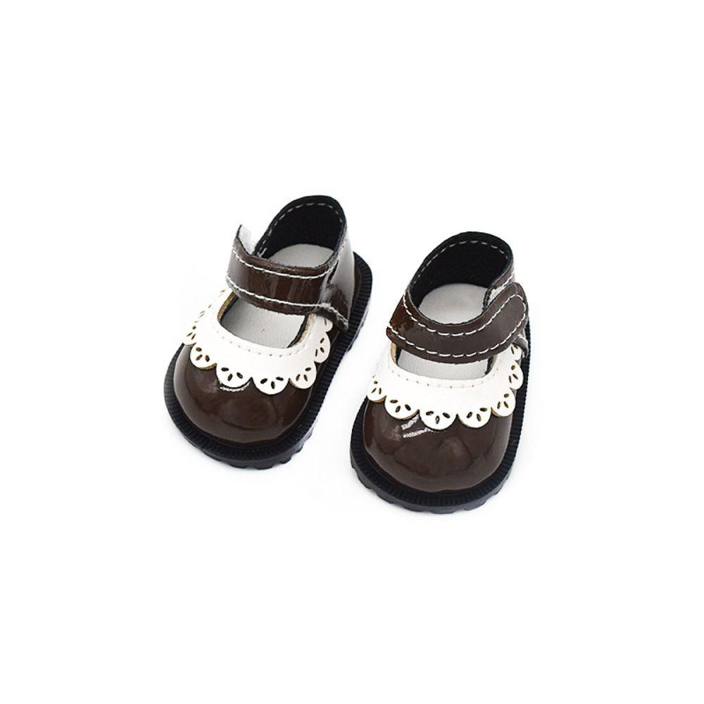 Hand-made Doll Leather Shoes 5.5x3.3CM Doll Accessories Hobbies 20cm Doll Shoes Doll Toys