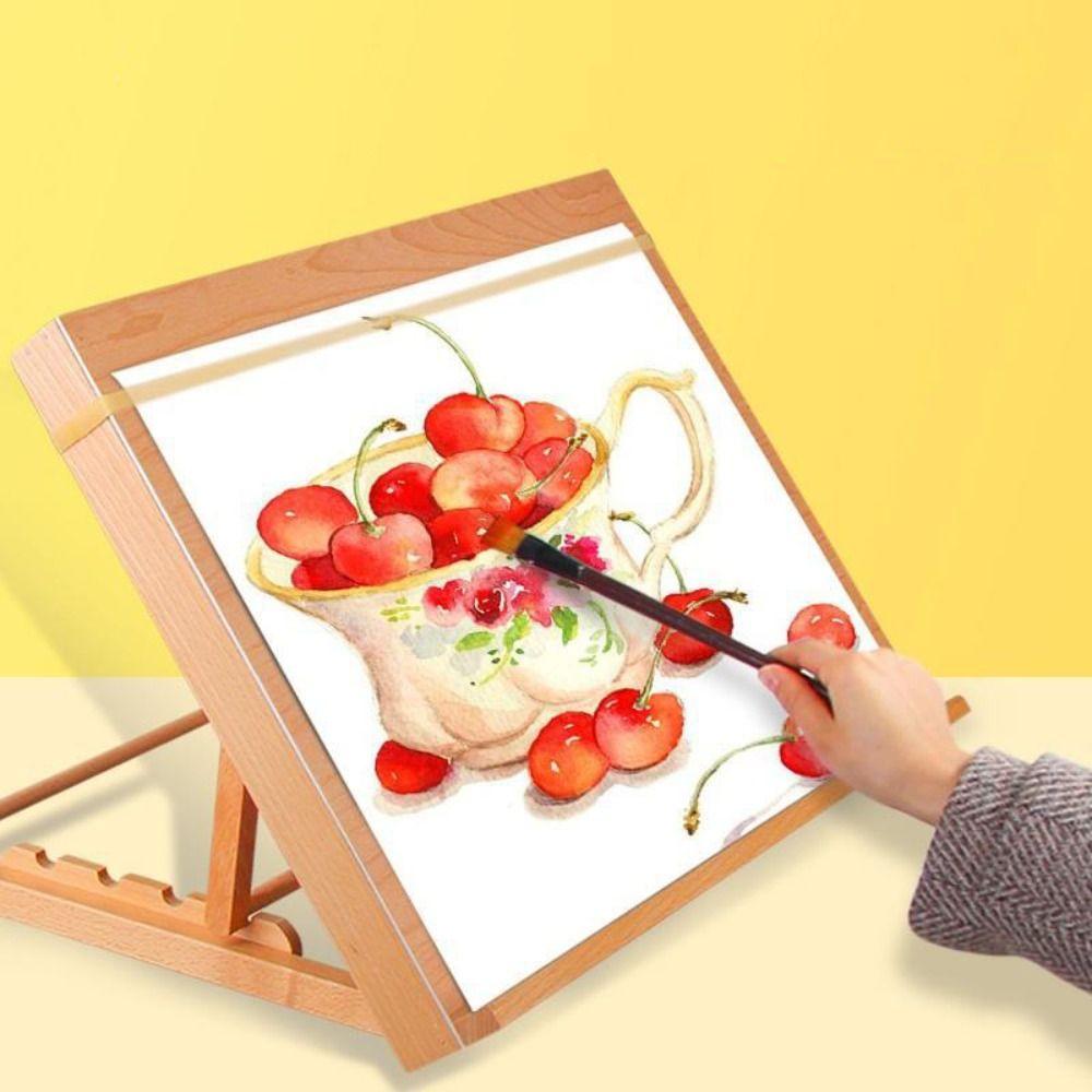 Adjustable Beech Wood Table Easel Multifunction Sketch Easel Art Painting Easel  Artists