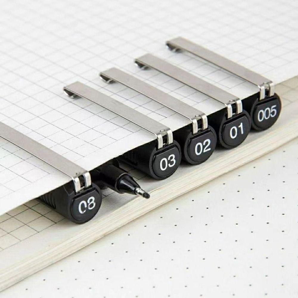 6 шт./лот 005 01 02 03 05 08 микронная булавка ручка для рисования черными чернилами художественный маркер рисунок эскиз манга