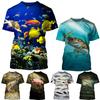 Summer 3D Printed Tee Cool Men 3D Fish T-Shirt Unisex Top