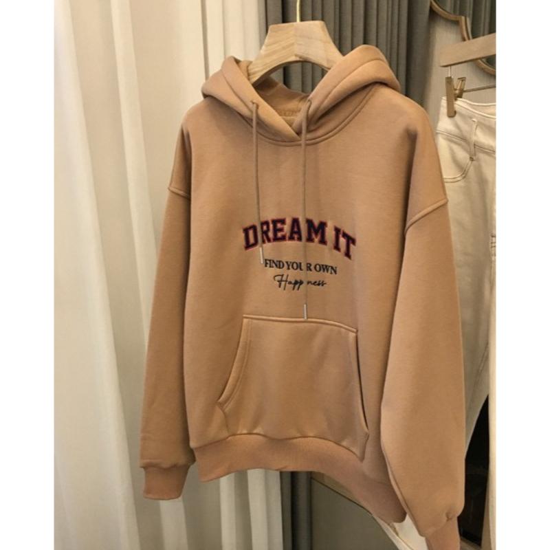 Fashion Fleece-lined Sweatshirt Unisex Streetwear Hoodie, Fleece-lined Retro Slogan Hoodie, Drawstring Hood with Kangaroo Pocket for Daily & Layering