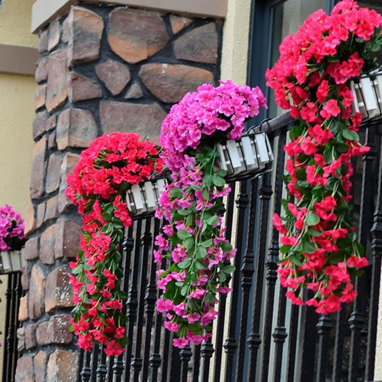 2 шт. искусственные подвесные фиолетовые цветы искусственные лозы с цветами искусственные подвесные растения фиолетовые цветы для украшения дома свадьбы сада двора