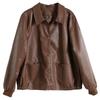 Coat for Women Thickened Plush Autumn Winter Oversize  Loose Casual Leather Button Jacket