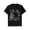 Funny Eat Cheese And Sin Rat Print T-Shirt For Men Casual Daily Short Sleeve Round Neck Tee