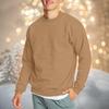 Men's Casual Fashion Comfortable Solid Color Round Neck Pullover Sweatshirt Sweatshirt