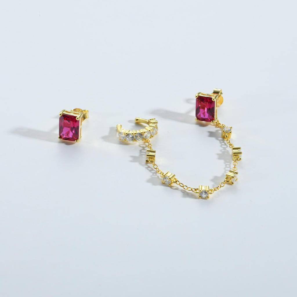 ANDYWEN Серьги-гвоздики из стерлингового серебра 925 пробы с турмалином и цирконием, длинная цепочка, длинные серьги с цирконием, роскошные ювелирные украшения, подарок