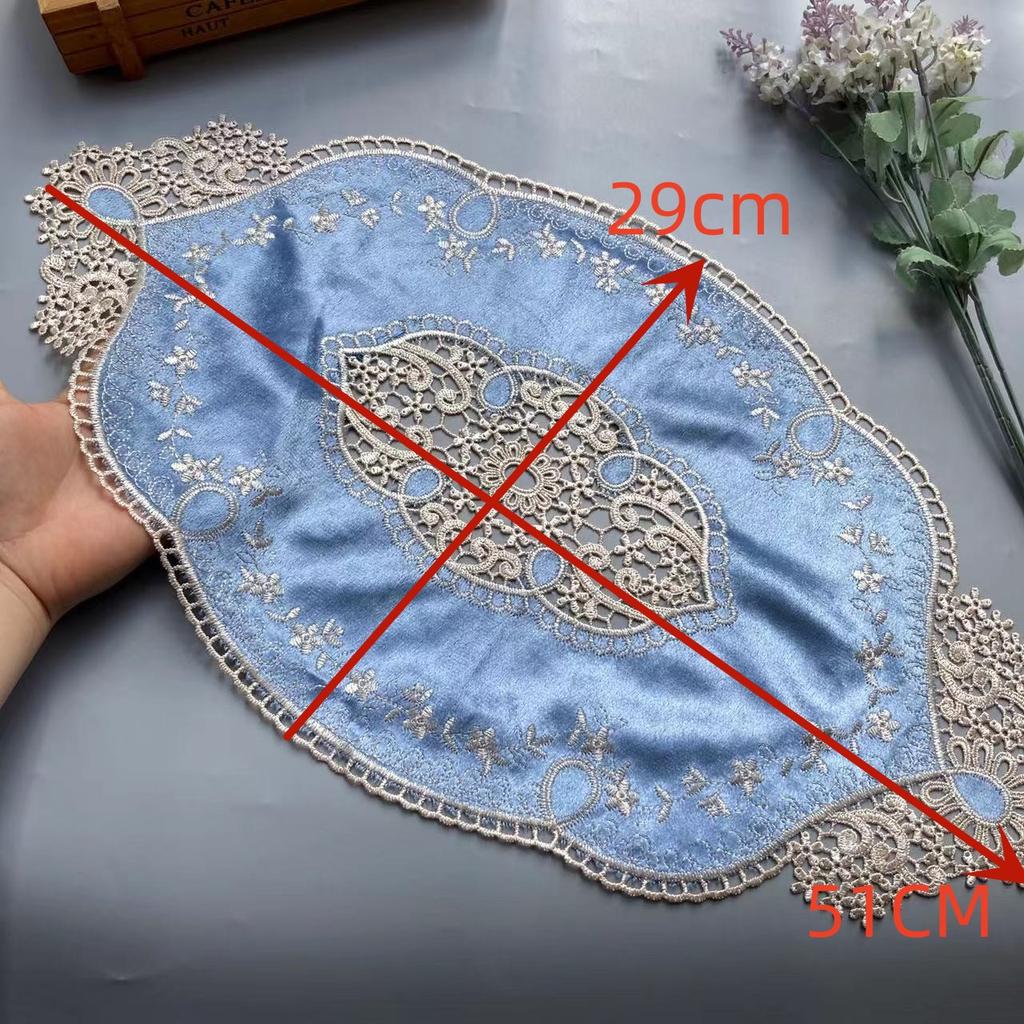 1Pcs for Dining Table Flower Embroidery Craft Placemat European Style Lace Insulation Plate Mat Anti-scald Coaster Table Pads