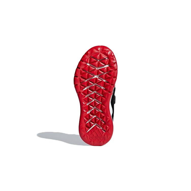adidas Rapidaflex El K Нескользящие и дышащие низкие детские беговые кроссовки Черно-красные Детские D96628