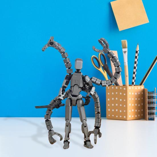 Фигурка робота с длинными щупальцами, подвижные суставы, 3D-печатная модель робота, игрушка для снятия стресса, шарнирная фигурка-манекен, украшение