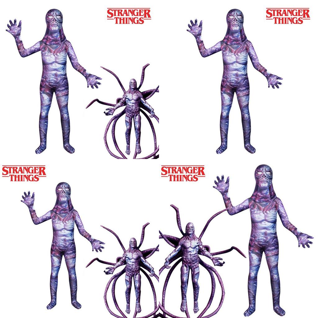 Шелковая ткань Stranger Things Детский Косплей Хэллоуин Комбинезон Набор Удивите Своих Детей Этим Веселым Подарком