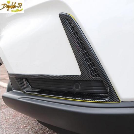 Carbon Fiber Style Front Fog Light Cover Trim For Honda CRV CR-V  2024 2X
