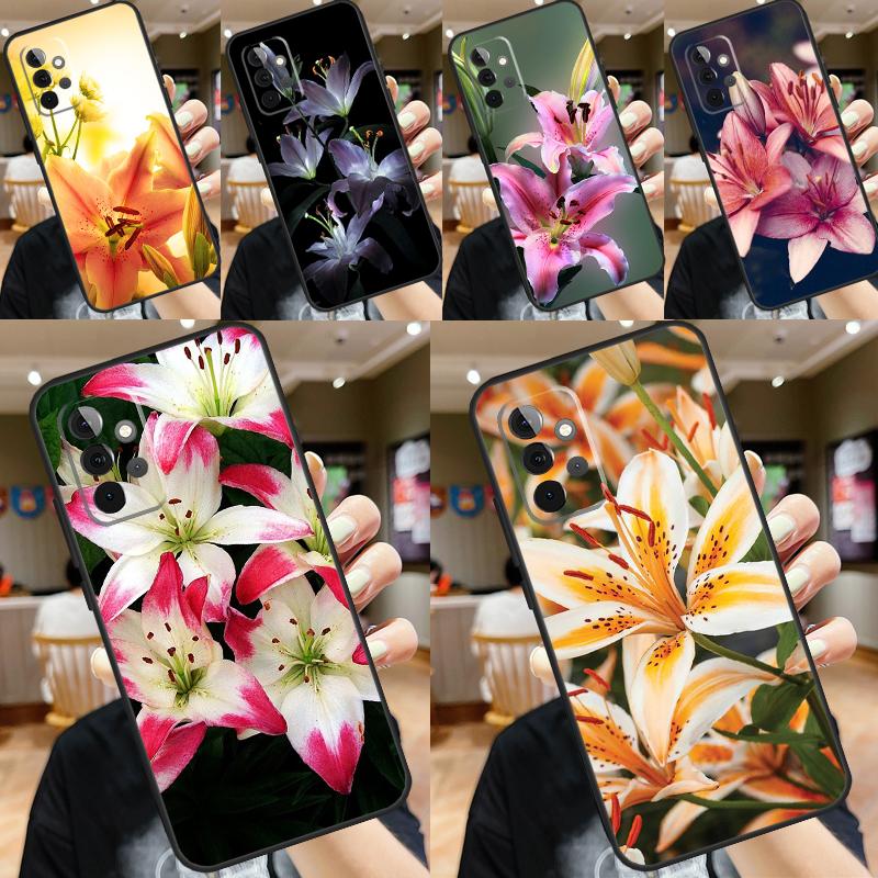 Цветная Цветочная Лилия Чехол Для Samsung Galaxy A15 A25 A35 A55 A52 A32 A12 A14 A34 A54 A51 A71 A53 A13 A33 Case