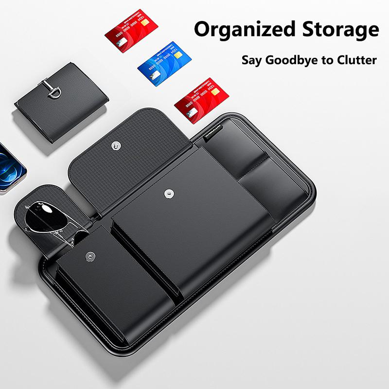 Многофункциональный автомобильный солнцезащитный козырек-органайзер, универсальный держатель для очков, чехол для водительских прав - Автомобильный аксессуар