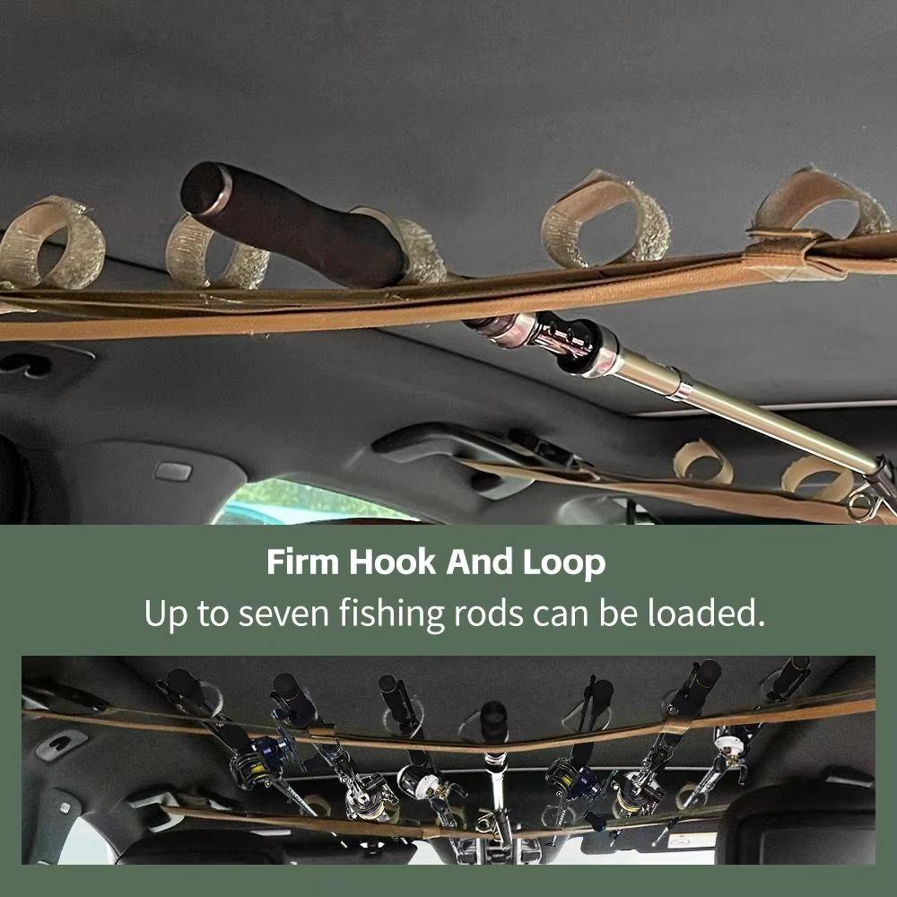 2Pcs 7 Rod Capacity Car Fishing Rod Holder Adjustable Car Fishing Pole Carrier Rear Seats
