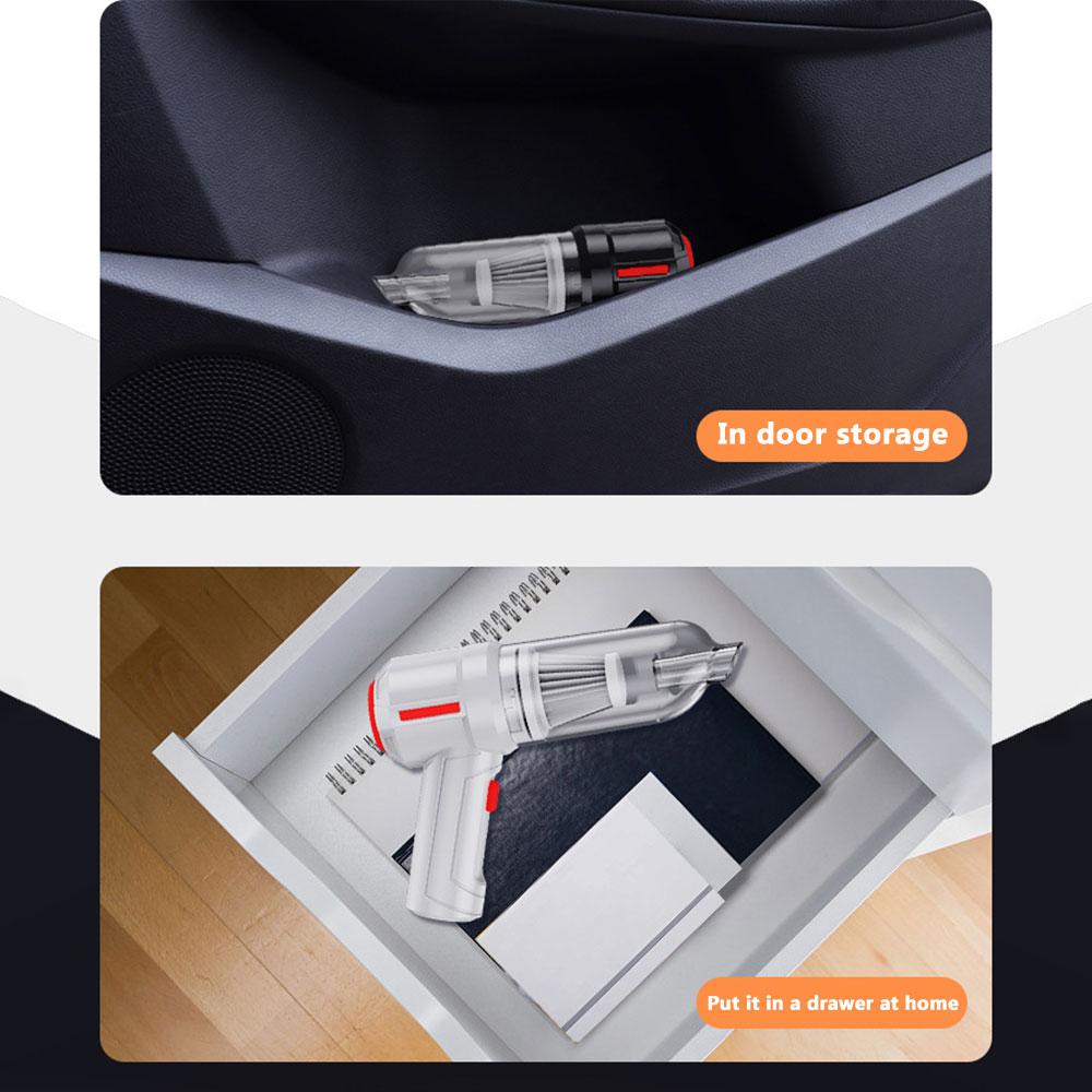 95000Pa автомобильный пылесос мини пистолет стиль очиститель беспроводной 50 Вт ручной автомобильный пылесос пылесборник для автомобиля дома