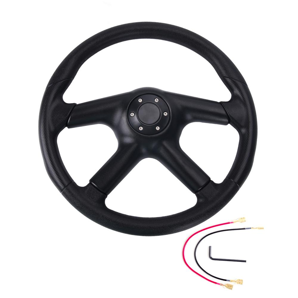 RASTP-Universal 14inch 350mm Racing Steering Wheel Skidproof PU Leather Car Sport Steering Wheels Car Accessories STW080