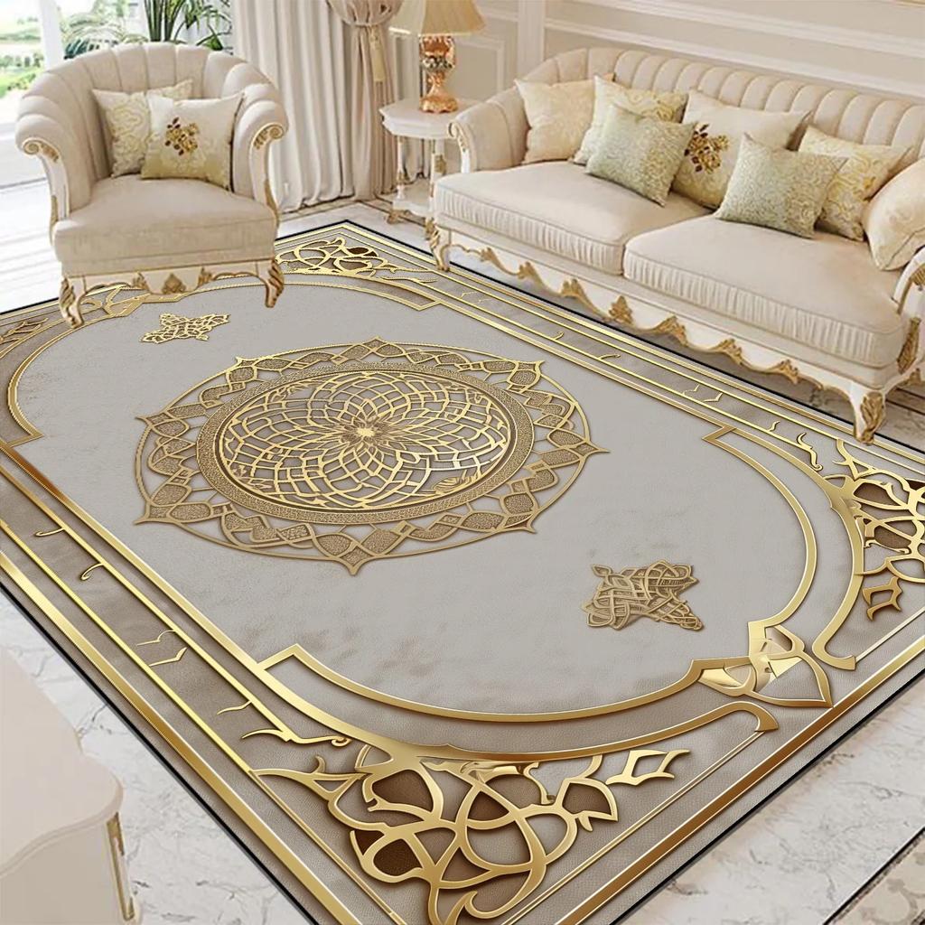 Роскошный стиль Гостиная Большой ковер Декор для дома Коврики для пола Диван для гостиной Кофейный нескользящий ковер Спальня Гардеробная Моющийся