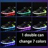 Children Luminous Sneakers Charging Switch LED Bling Bling Kids Glowing Sneakers Girls Laughing Shoes