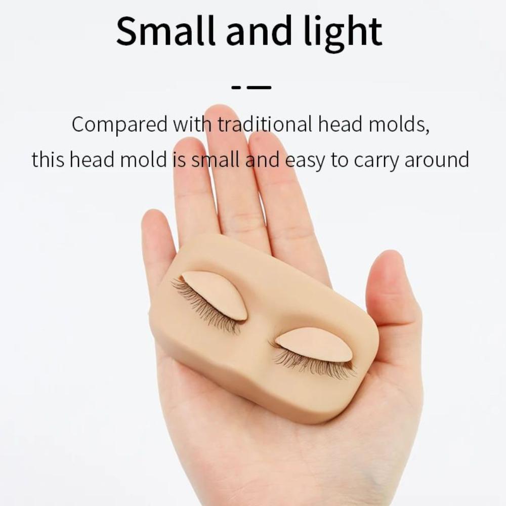 Removable Eyes Lash Grafting Mannequin PVC Eyelash Practice Tool Novice