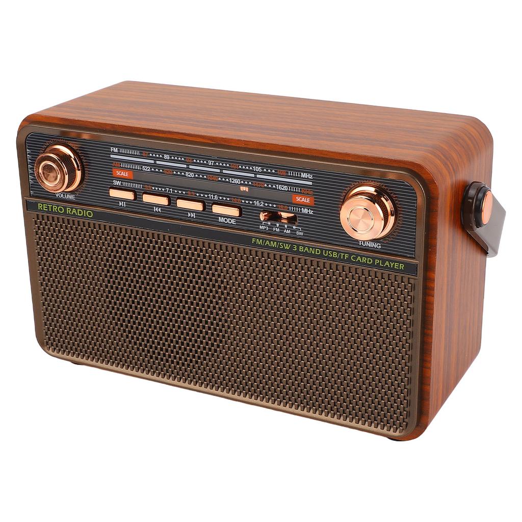 Bluetooth-радио динамик 4 в 1 дизайн ретро многодиапазонный портативный беспроводной AM FM цифровое радио для
