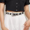 Adjustable Glitter Waistband PU Leather Belts Fashion Full Rhinestone Belt  for Women Girls