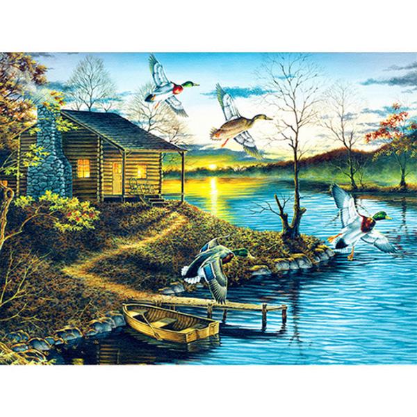 Полная площадь Алмазная картина Кружевная хижина Пейзаж 5d Алмазная вышивка Алмазная картина
