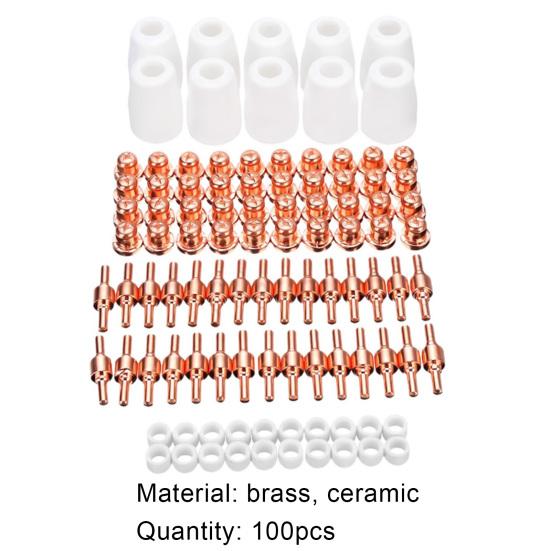 100 шт. PT31 LG40A расходные материалы для плазменной резки, прочные, простые в установке, компактные, профессиональные, комплект наконечников для электродов, мастерская