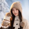 Autumn and Winter Hats for Women with Big Heads and Faces Small Bag Head Hats Versatile and High End Warm Knitted Wool Hats