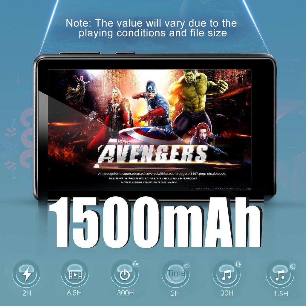 4.0" WiFi Bluetooth MP4 Player - Full Touch Android, Lossless MP3 Portable Music Player