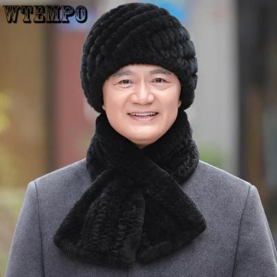 Мужской осенне-зимний однотонный плюшевый набор шапка и шарф из искусственного меха для улицы, утолщенные шапки, ветрозащитные, холодостойкие, теплые шапки