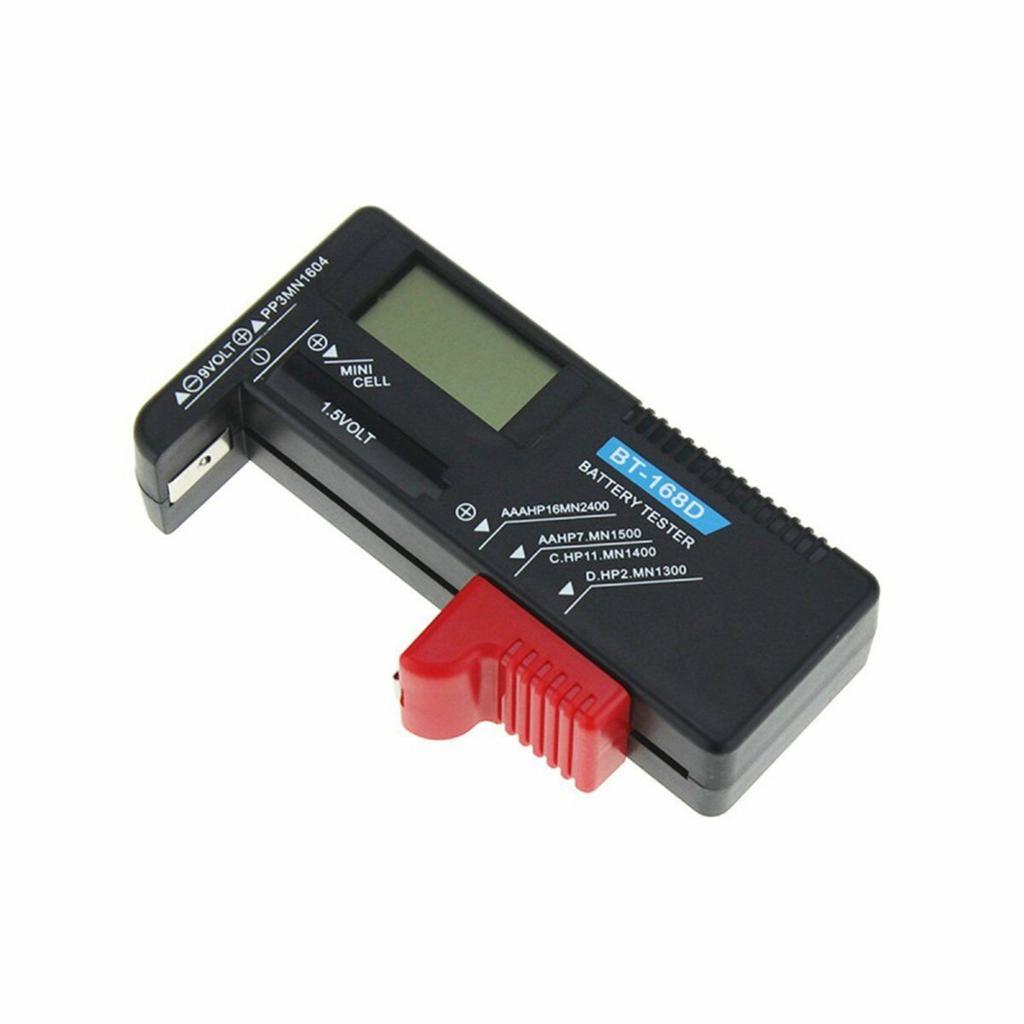 Digital Battery Tester For AAA AA C D 9V 1.5V, Household Battery Checker Tester For Small Batteries Button Cell (Model: BT-168D)