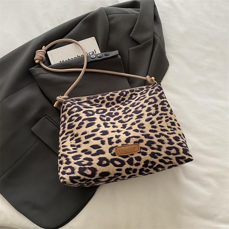 Fashionable Brown And Khaki Leopard Print Tote Bag For Daily Use And Style