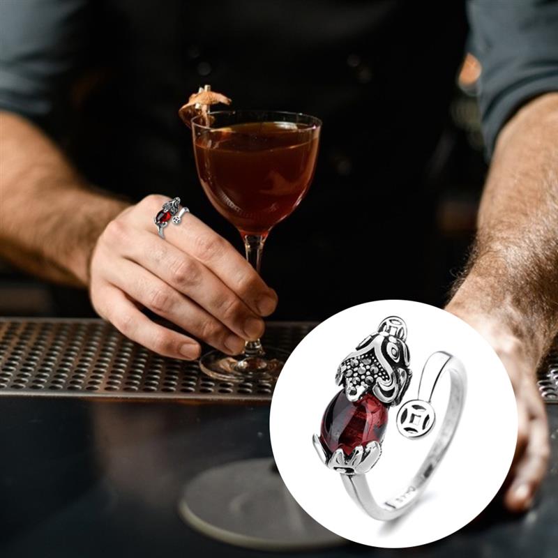 Feng Shui Ring Pixiu Mani Mantra Protection Finger Ring Amulet Wealth Lucky Open Adjustable Ring Buddhist Jewelry For Men