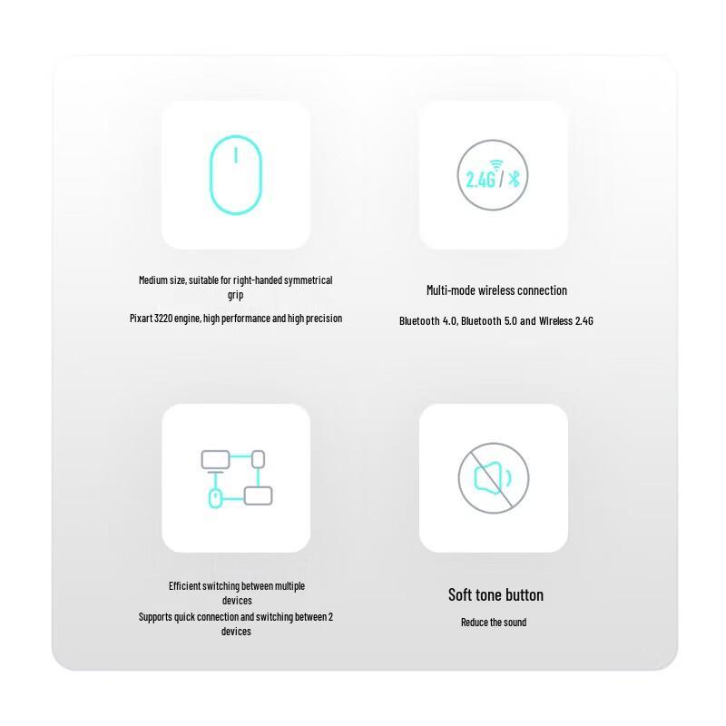 Беспроводная Bluetooth-мышь Rapoo M350L, бесшумная, мультирежимная