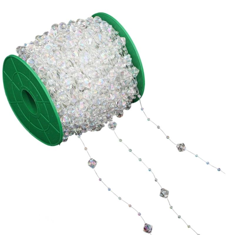 Прозрачная пластиковая цепочка из бусин, нить для рукоделия, аксессуары для изготовления ювелирных изделий ручной работы, для искусства, рукоделия, ожерелья, браслета, изготовления ювелирных изделий