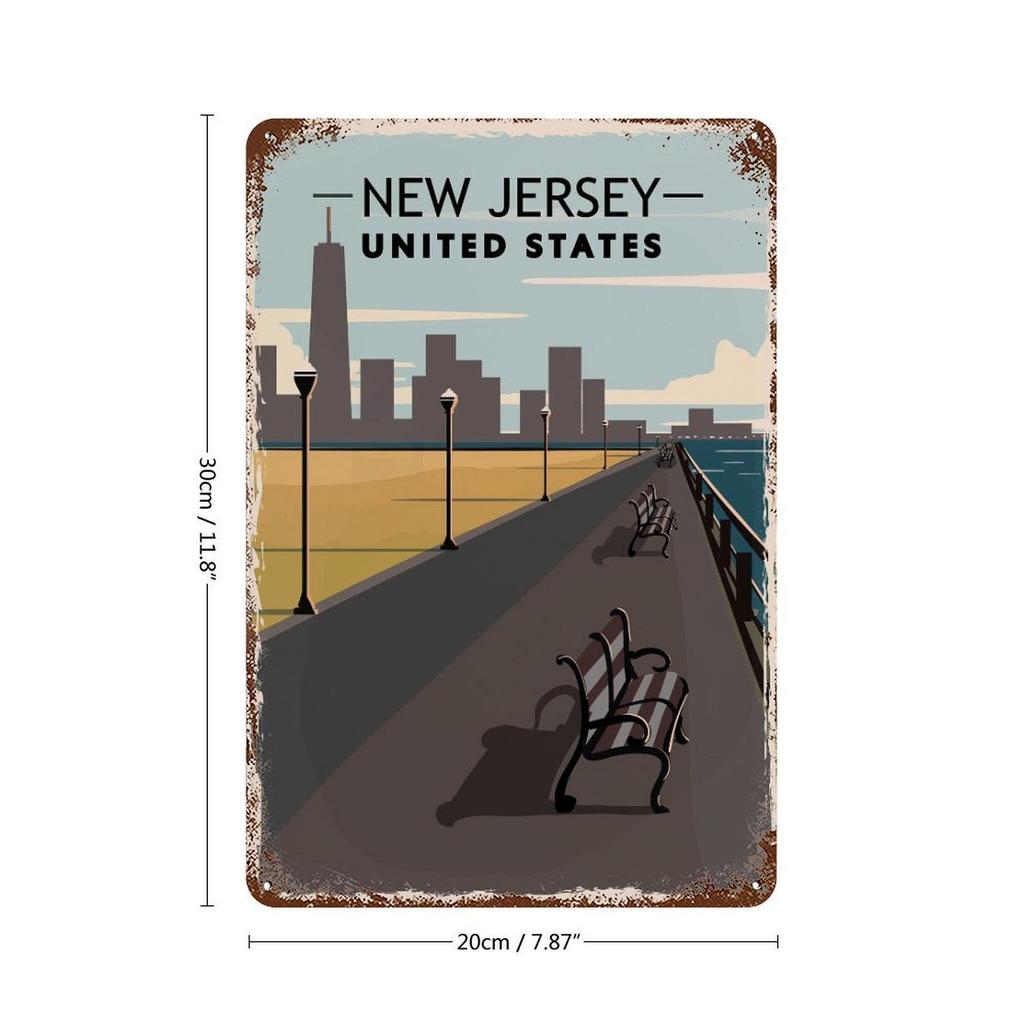 1PC Vertical Vintage Metal Wall Sign 20×30cm, Rustic Patina Tin Poster for Bar, Café, Garage or Home Decoration, Classic Retro Hanging Wall Art