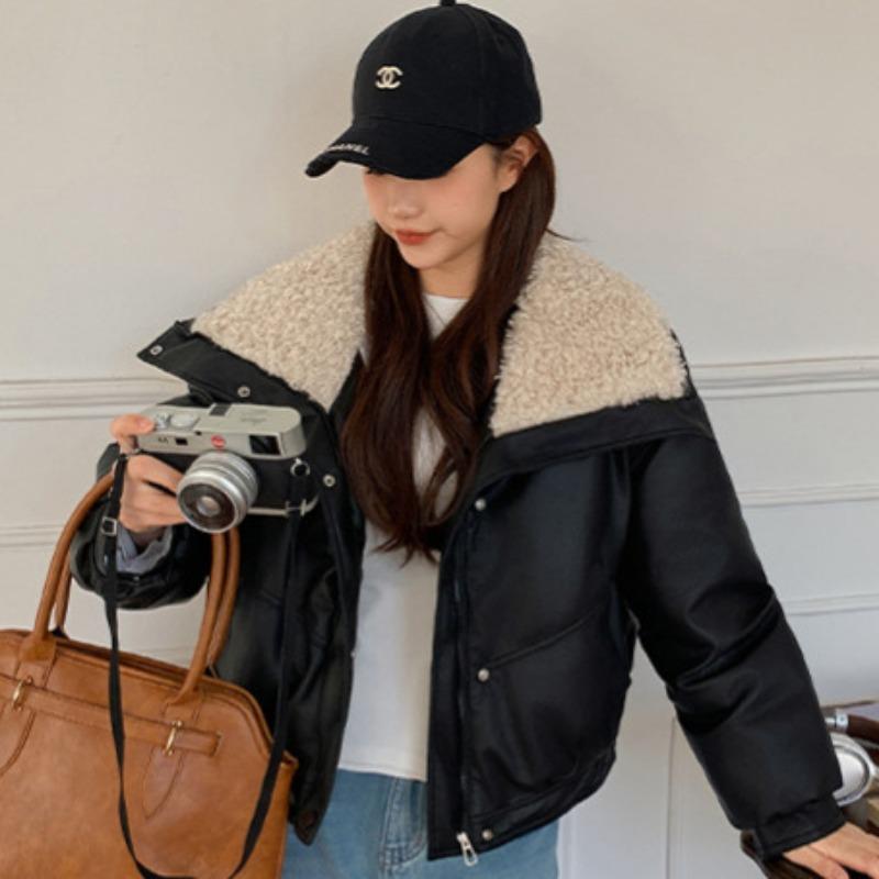 Новая хлопковая одежда женская короткая из овечьей шерсти с большим лацканом хлопковая одежда женские куртки зимняя в стиле колледжа маленькая мужская одежда для улицы