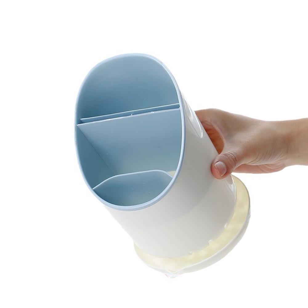 Компактная стойка для хранения столовых приборов, новое дренажное отверстие с подносом, держатель для палочек для еды, съемная большая емкость для слива бытовой воды