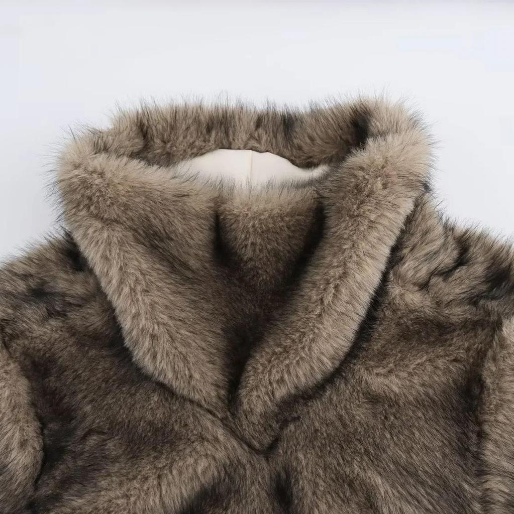 Women's Autumn/Winter European & American Style Faux Fur Coat - Fashionable, Versatile & Warm