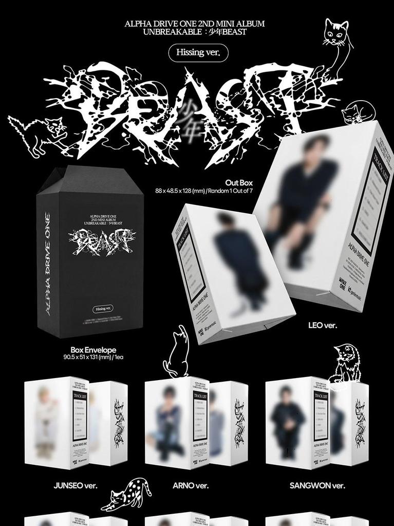[PRE-ORDER] ALPHA DRIVE ONE - 2nd Mini Album - UNBREAKABLE : BOY BEAST (Hissing Ver.)
