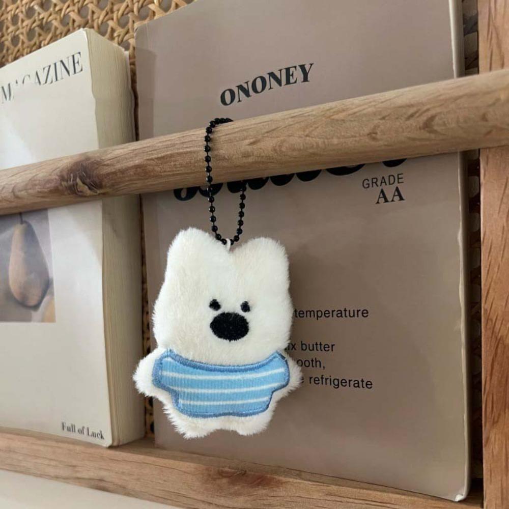 Stuffed Plush Dolls White Puppy Plush Pendant Bag Pendant Plush Toy Cartoon Key Chain Unisex